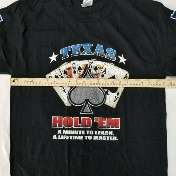 Minute to Learn Lifetime To Master Texas Hold'em Poker Royal Flush Long Sleeve - Picture 7 of 12